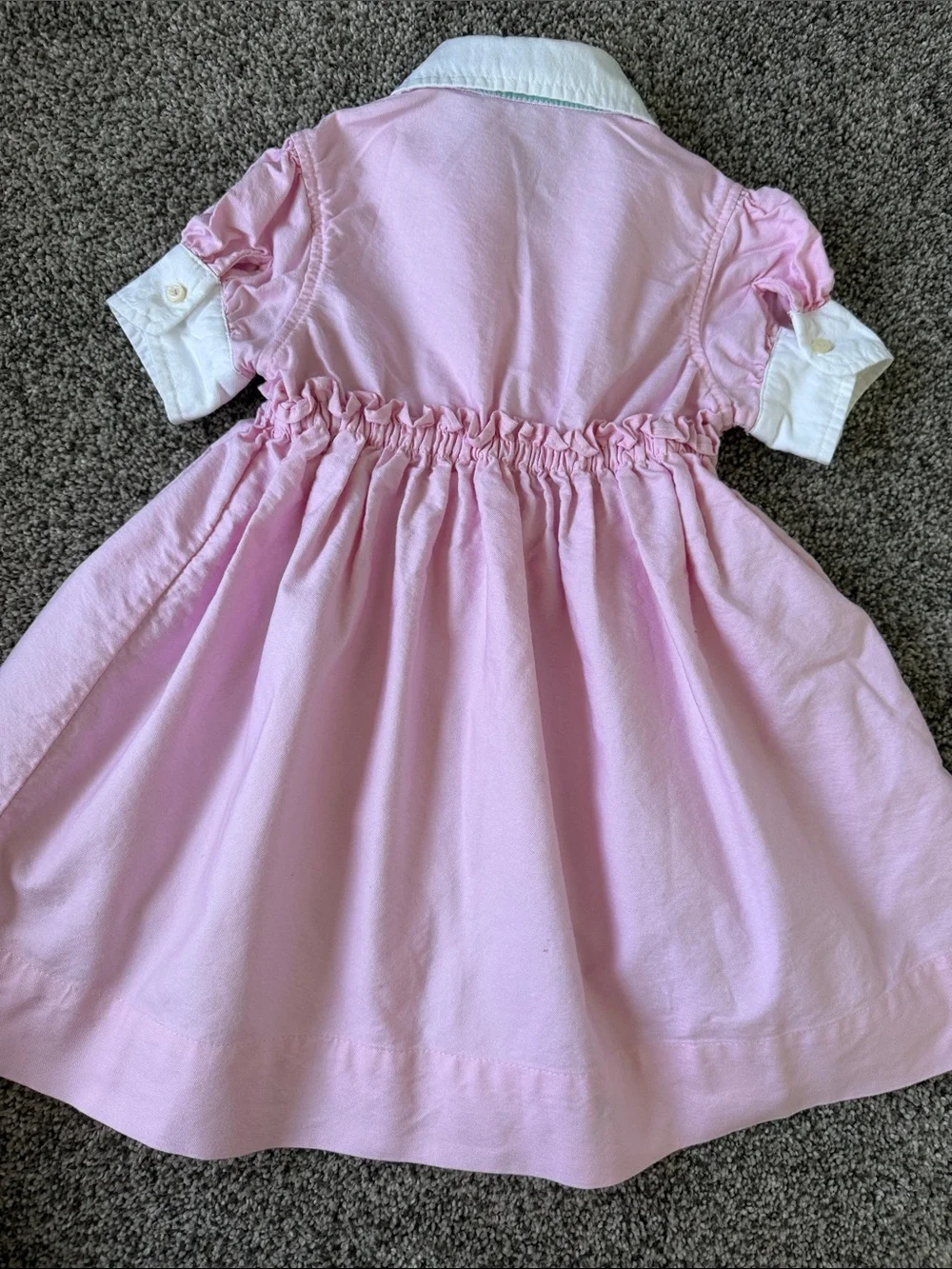 Ralph Lauren Pink and White Girls' Casual Polo Dress